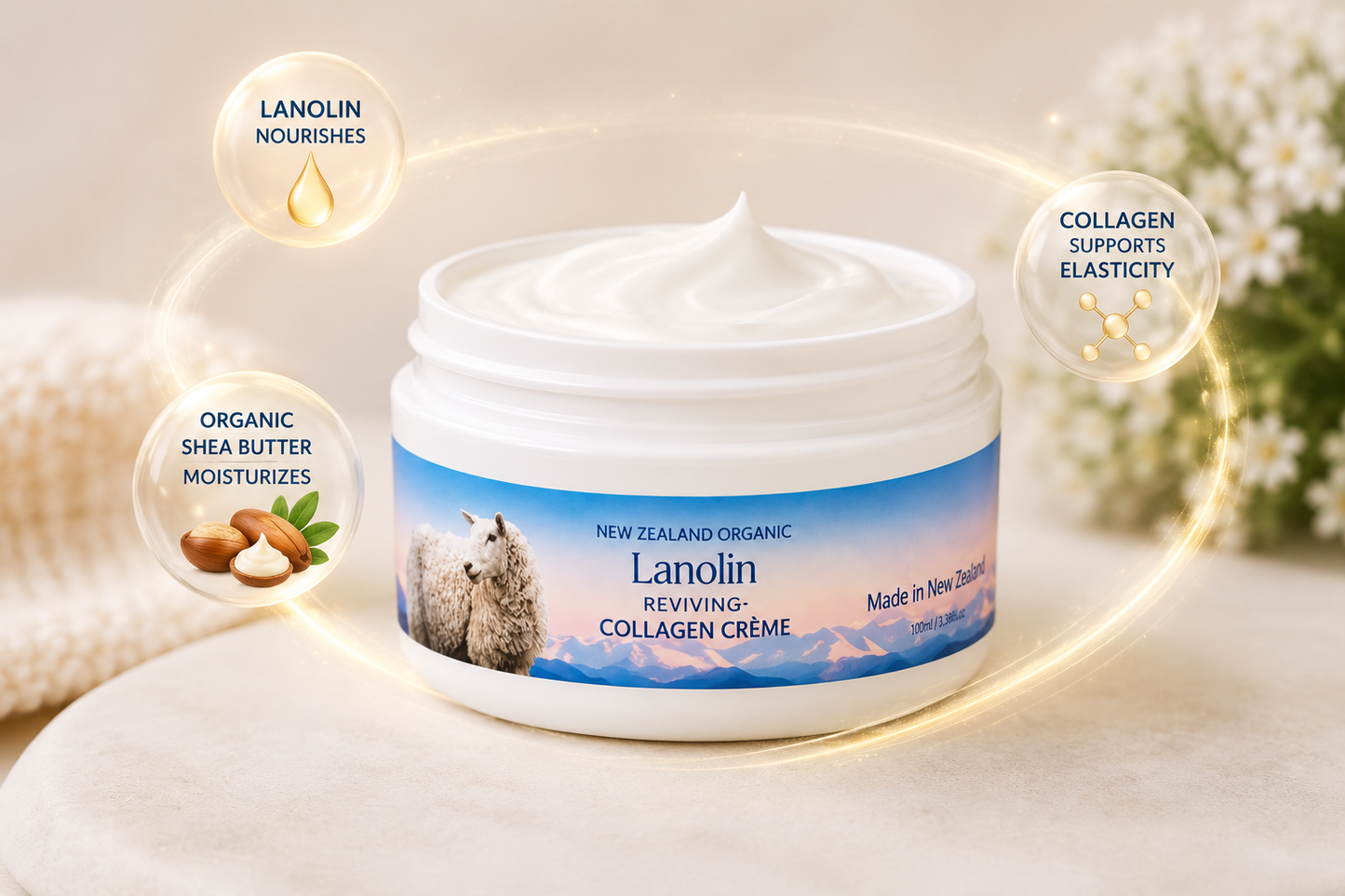 Alpine Silk Lanoline Nourishing Collagen Creme 100g