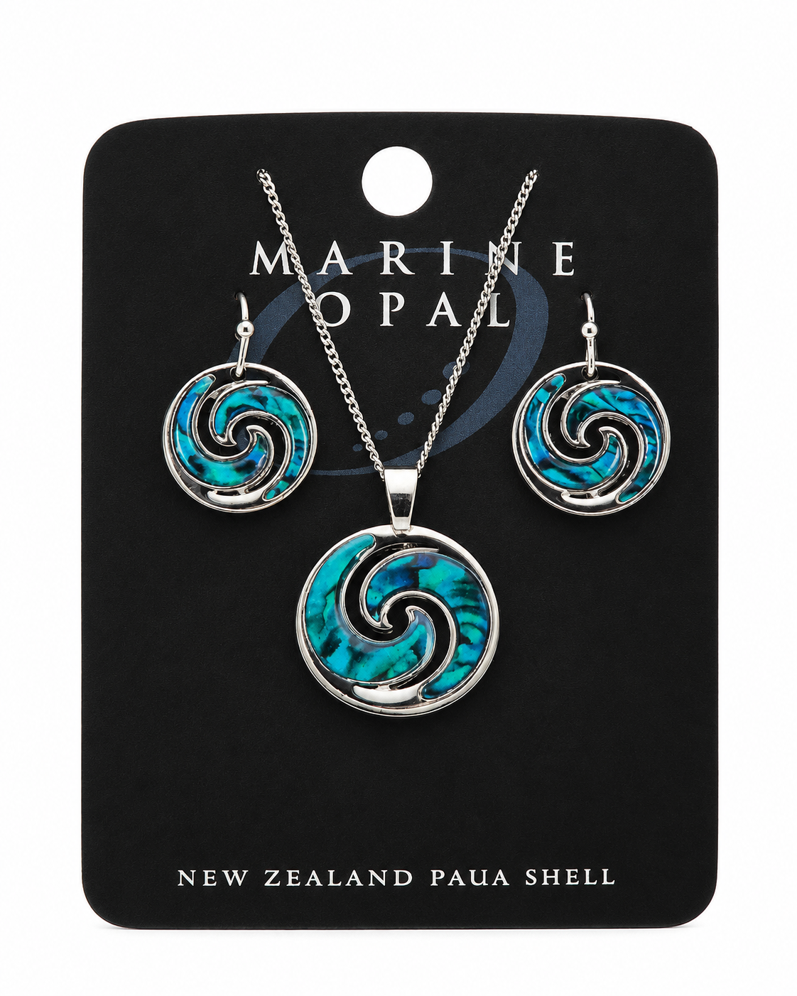 Paua Earrings and Neckless Set