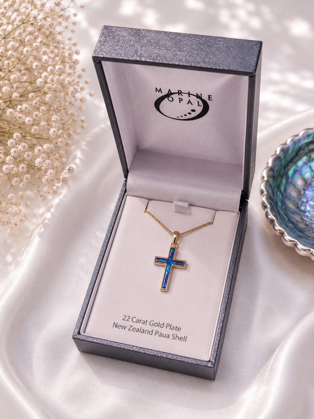 Cross Paua Necklace