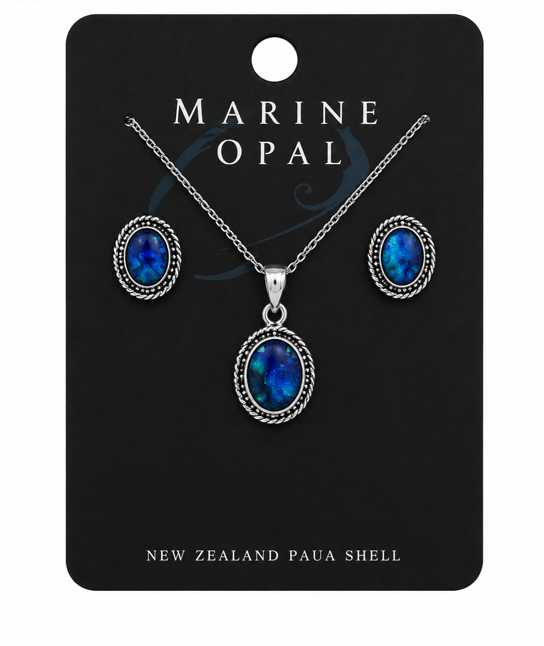 Paua Earrings and Neckless Set