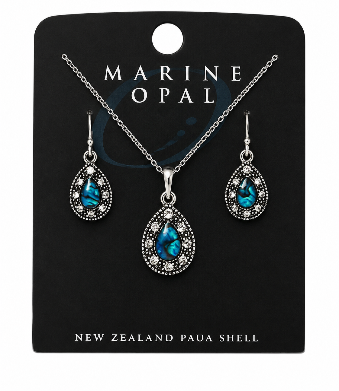 Paua Earrings and Neckless Set