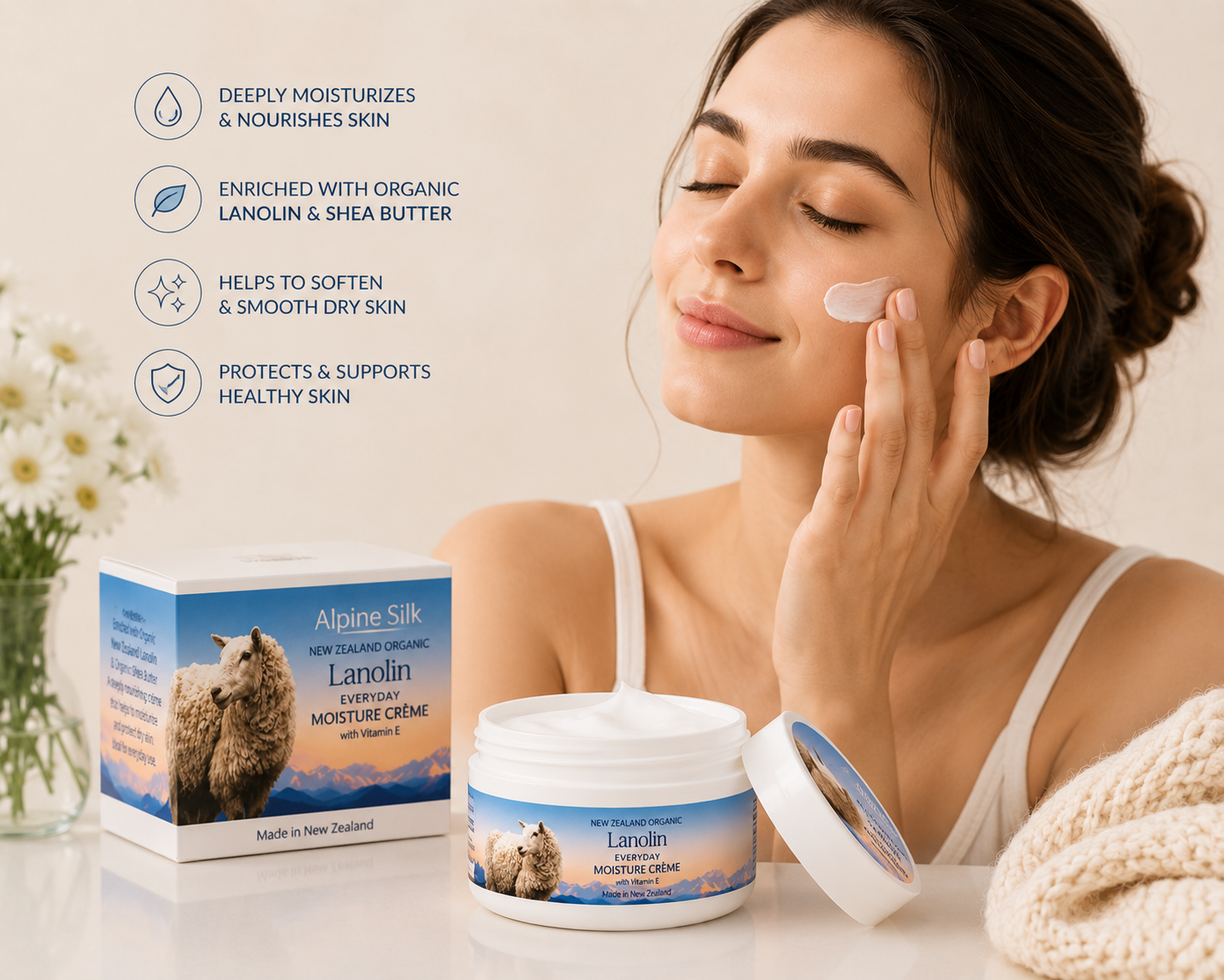 Alpine Silk Lanoline Everyday Moisturizing Cream 100g