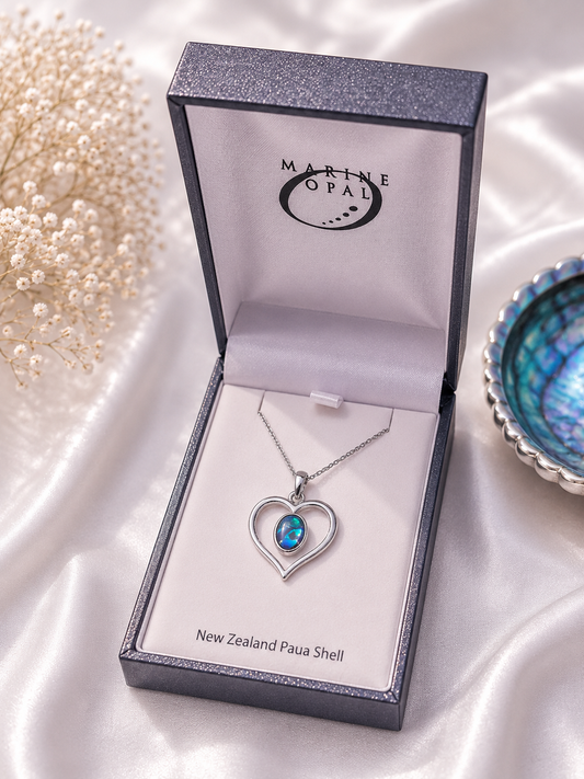 Heart Paua Necklace