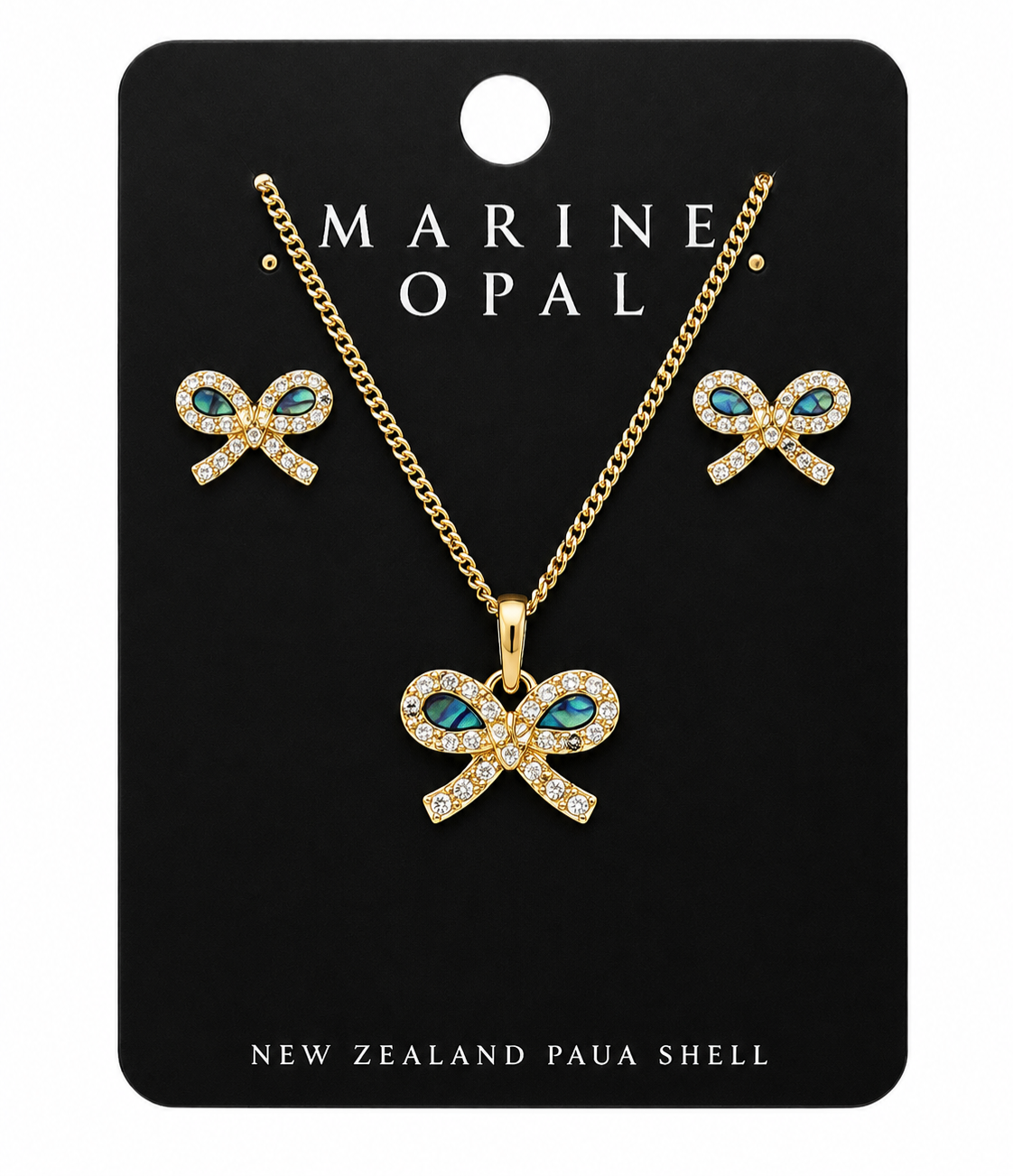 Paua Earrings and Neckless Set